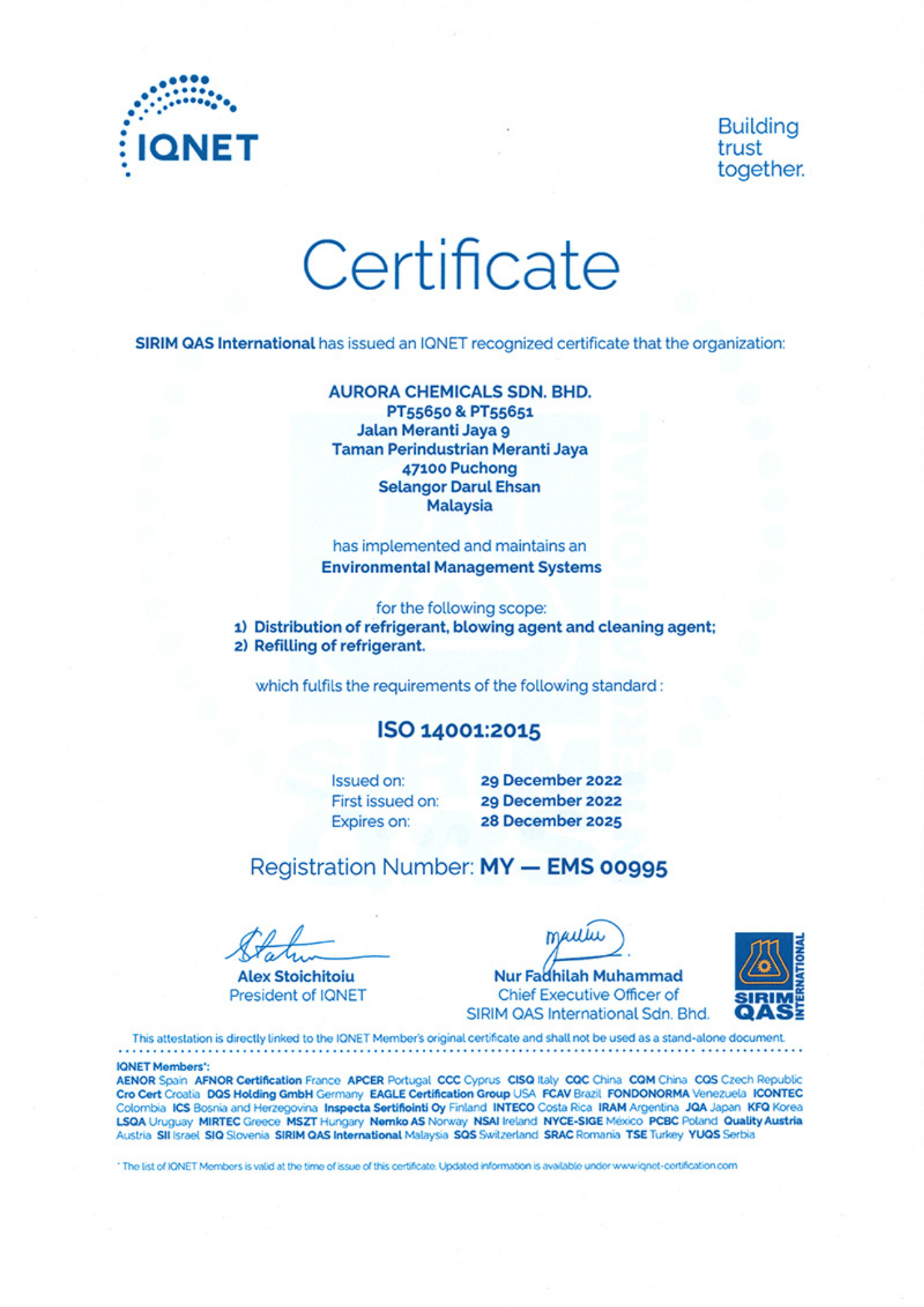 IQNET ISO14001:2015